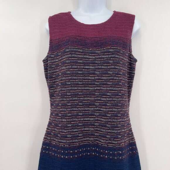 ST. JOHN Wool Blend Printed Knee Length Dress Size 8 - Picture 3 of 8